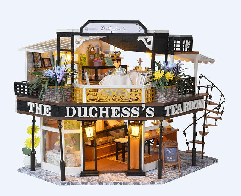 DIY Dollhouse Kit Duchess Tea House Coffee Shop Miniature Tea Shop Dollhouse Coffee Shop Dollhouse European Style Shops Miniature Dollhouse