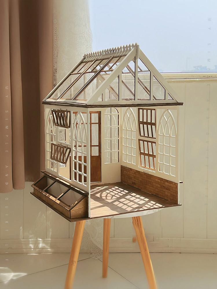 DIY Greenhouse Miniature Dollhouse Kit 1:6 Scale Dollhouse 1:12 Scale Dollhouse Large Dollhouse