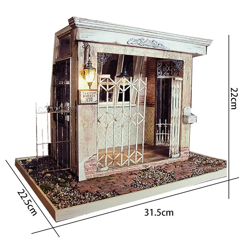 DIY Dollhouse Kit - Irish Extravaganza Rustic Style Hut Dollhouse Miniature - Dollhouse Miniature KIt - Easy To Assemble Kit