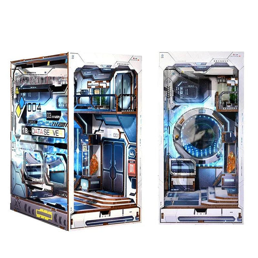 Alien Hub Sci-Fi Style DIY Book Nook Kit Cyberworld Book Nook Cyber City Book Scenery Future World Book Nook Modern Alley Book Nook Kit Shelf Insert