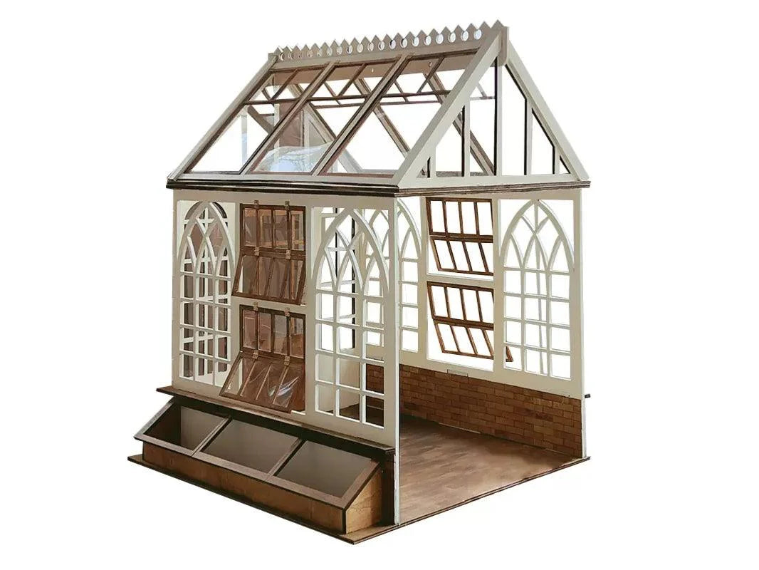 DIY Greenhouse Miniature Dollhouse Kit 1:6 Scale Dollhouse 1:12 Scale Dollhouse Large Dollhouse