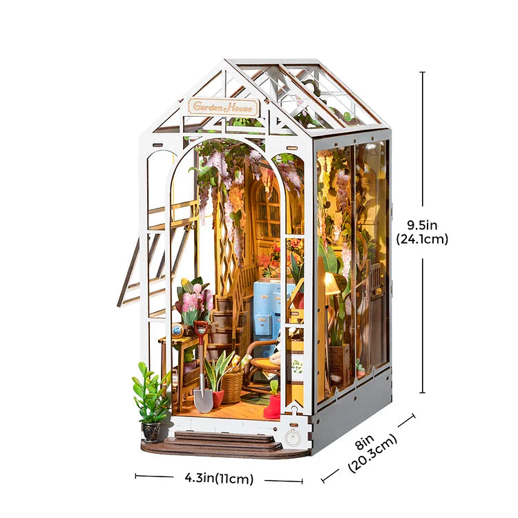 TGB06 Garden House Book Nook Greenhouse DIY Book Nook Kit