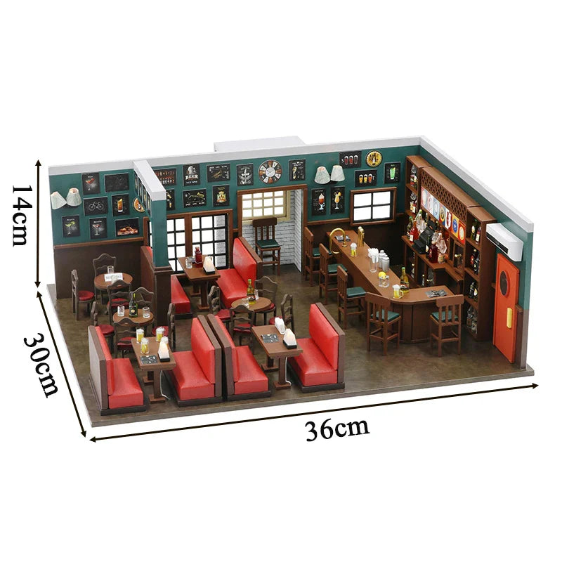 New York Pub Casa Doll Houses Miniature Bear Bar Restaurant How I Met Your Mother Miniature