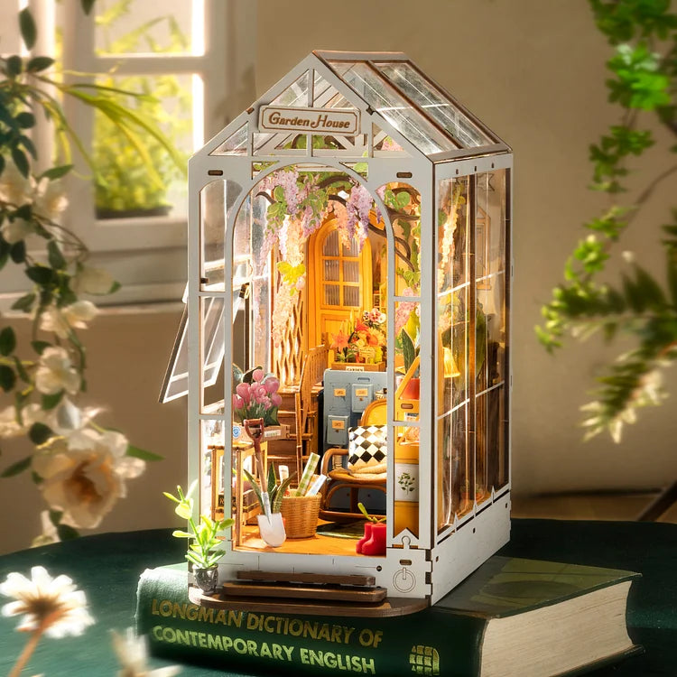 TGB06 Garden House Book Nook Greenhouse DIY Book Nook Kit