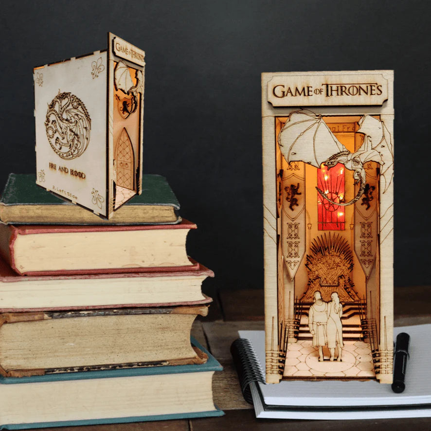 Game Of Thrones Book Nook DIY Book Nook Kits House Of Dragon Book Shelf Inserts