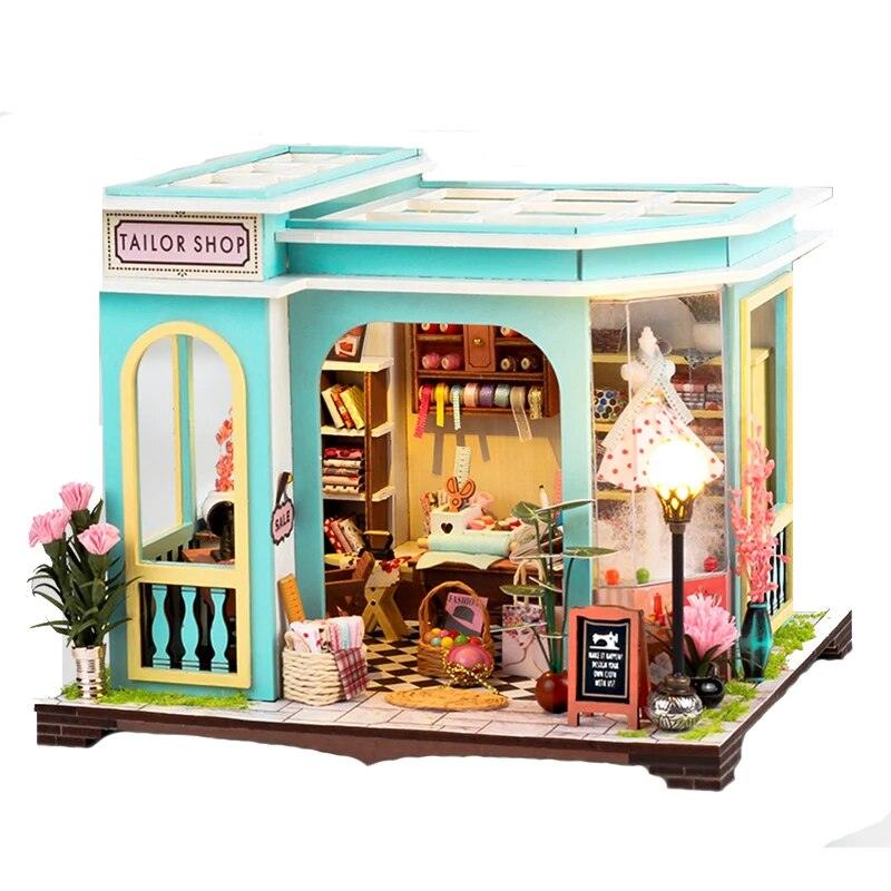 Tailor Shop Dollhouse Miniature Alterations Boutique Miniature Diorama Clothes Store Miniature