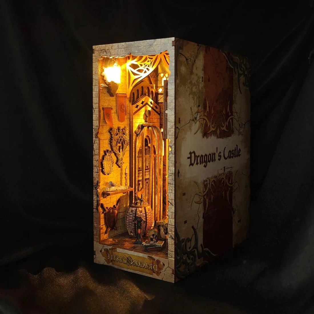 DIY Book Nook Kits - Dragon Castle Book Nooks Decorative Book Shelf Insert Magic Book Corners