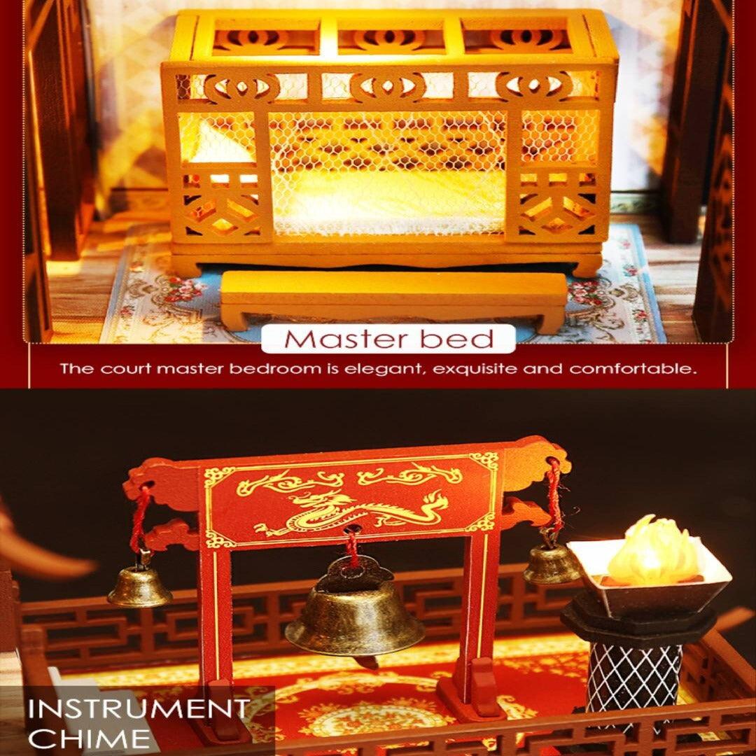 DIY Dollhouse Kit Japanese Villa Ancient Chinese Style Capital City Doll House Large Size Birthday Gift Miniature House