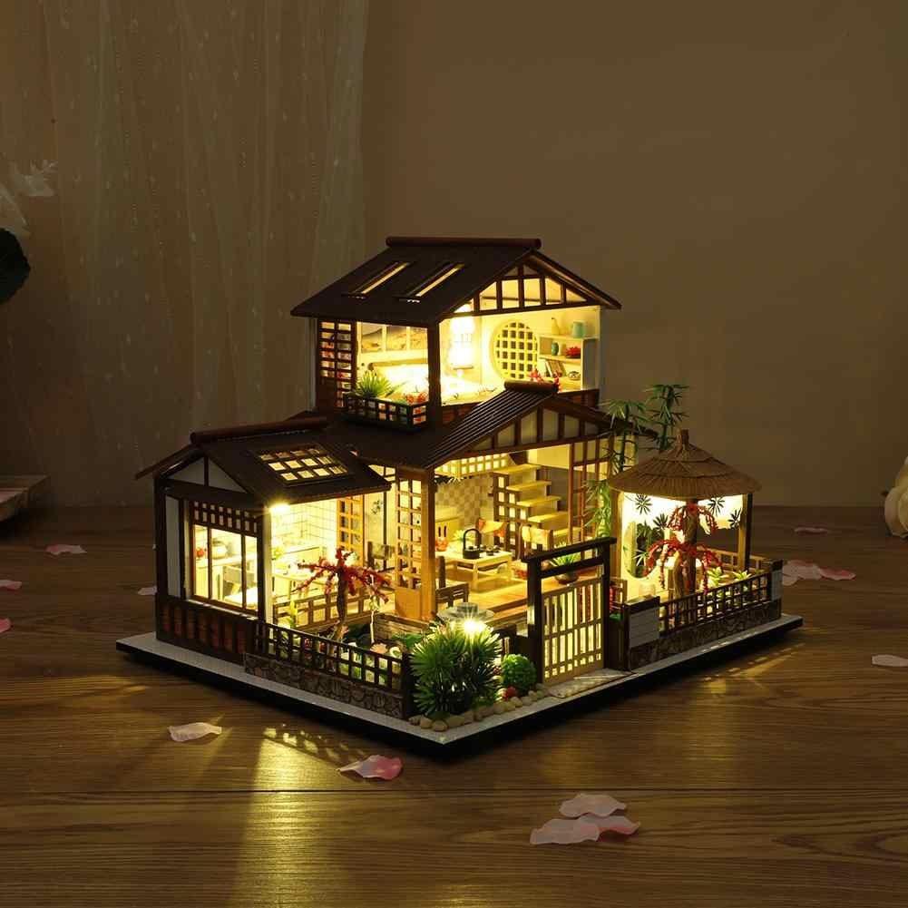 DIY Dollhouse Kit Miniature House with Furniture Garden Villa Chinese Style Miniature Dollhouse Kit Adult Craft DIY Kits