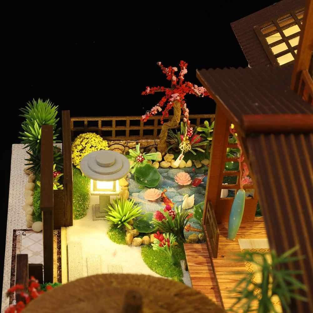 DIY Dollhouse Kit Miniature House with Furniture Garden Villa Chinese Style Miniature Dollhouse Kit Adult Craft DIY Kits