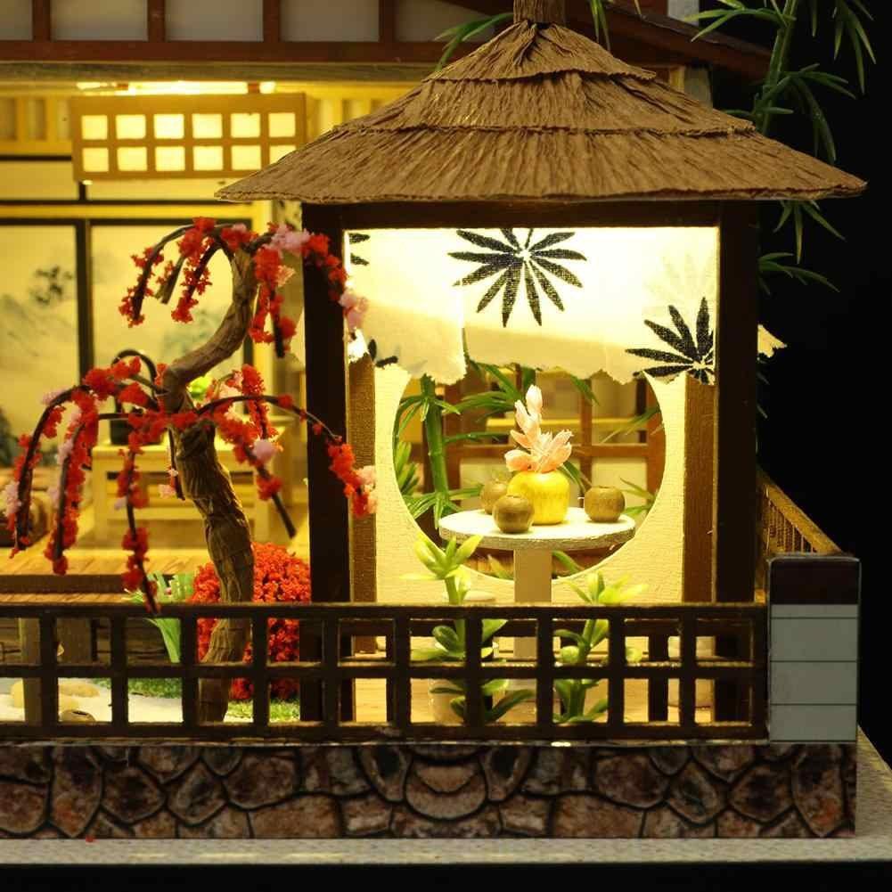 DIY Dollhouse Kit Miniature House with Furniture Garden Villa Chinese Style Miniature Dollhouse Kit Adult Craft DIY Kits