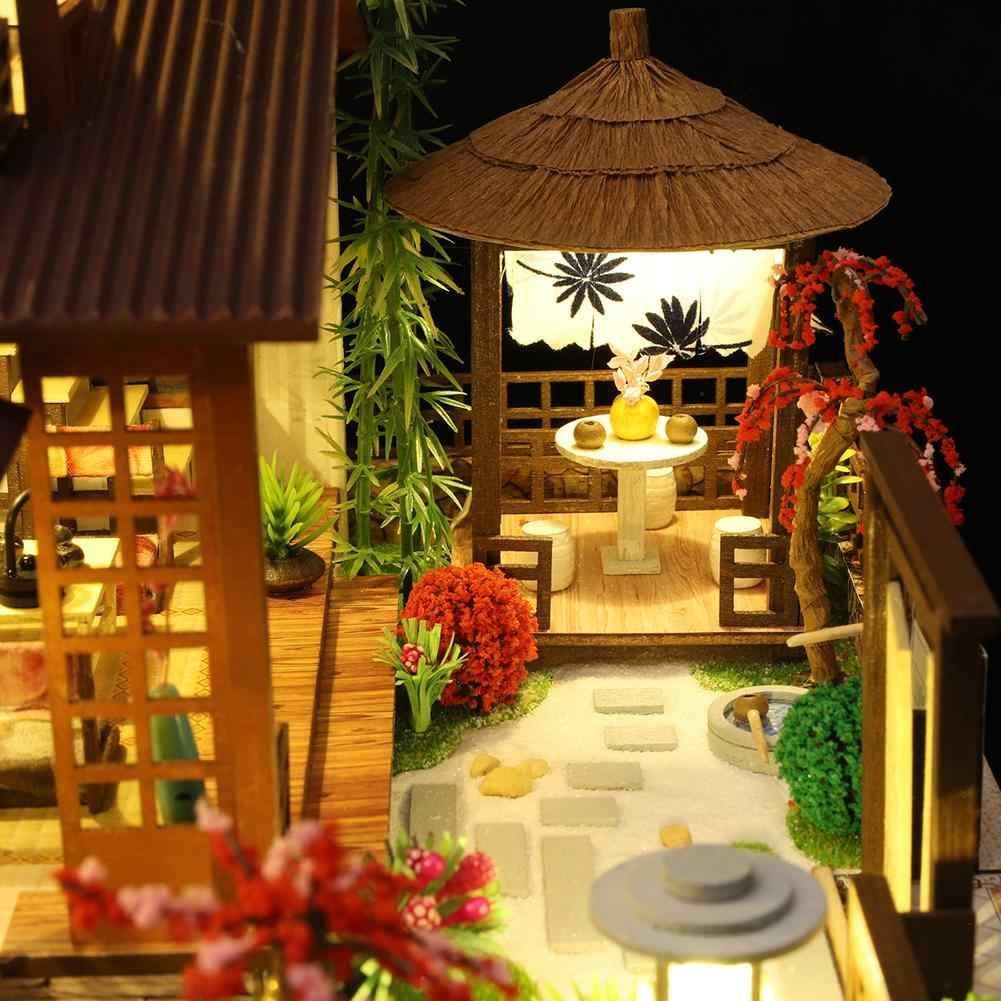 DIY Dollhouse Kit Miniature House with Furniture Garden Villa Chinese Style Miniature Dollhouse Kit Adult Craft DIY Kits