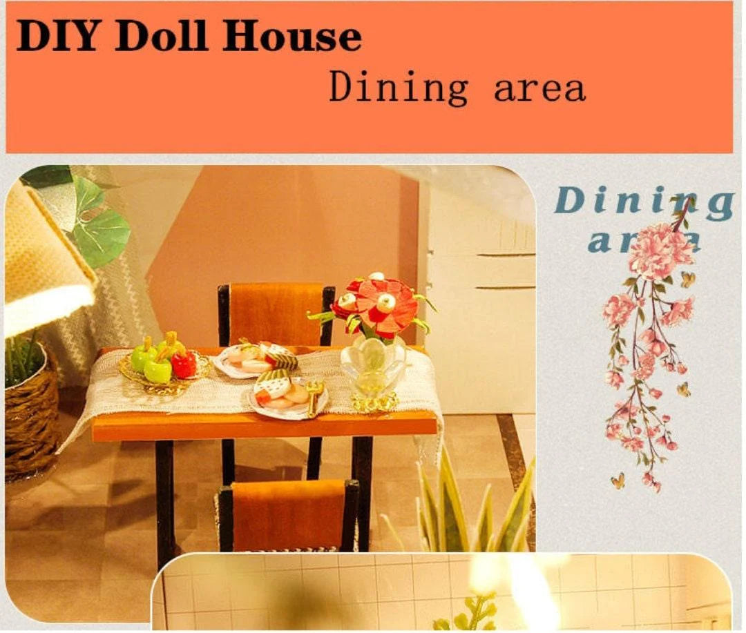 DIY Dollhouse Kit Bedroom with Surprise Gift Box Packaging Modern Apartment Style Miniature Dollhouse Kit Adult Craft DIY Kits