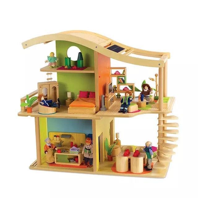 Kids Pretend Play Simulation Toy Dollhouse Large Size Dollhouse Made with Original Solid Wood Large With Furniture Best Children Gift Toy