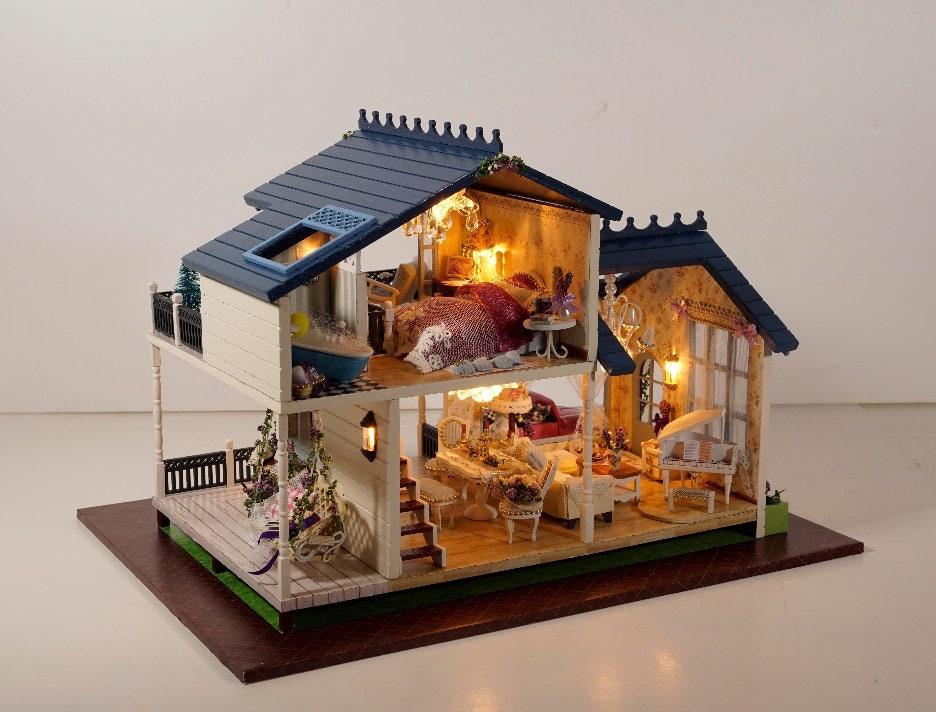 Modern Dollhouse Miniature with Furniture European Style DIY Dollhouse Kit With Free Dust Proof And Toy Car Creative Room Large Dollhouse Regular priceRs. 8,500.00 Sale priceRs. 7,700.00Sale