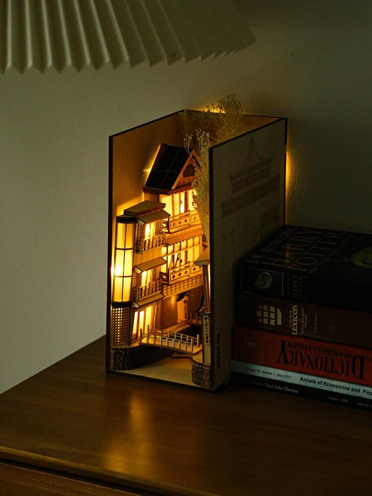 DIY Book Nook - Chinese Village Alley Book Nook - DIY Doll House Book - Book Shelf Insert - Book Scenery - Bookcase - Bookend Book Nooks Kit