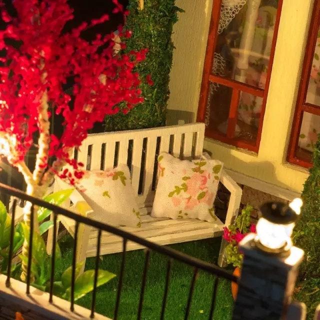 Victorian Dollhouse Kit - Backyard Garden Miniature - DIY Dollhouse Kit - Gothic Style Dollhouse - Toys Adult Craft Best Birthday Gifts