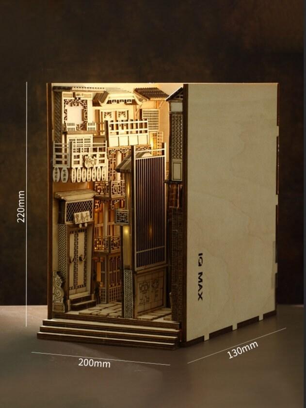 Kuanzhai Alley Book Nook - DIY Book Nook Kit Doll - Book Shelf Insert - Book Scenery - Bookcase - DIY Dioramas Kit - Alley Book Nooks