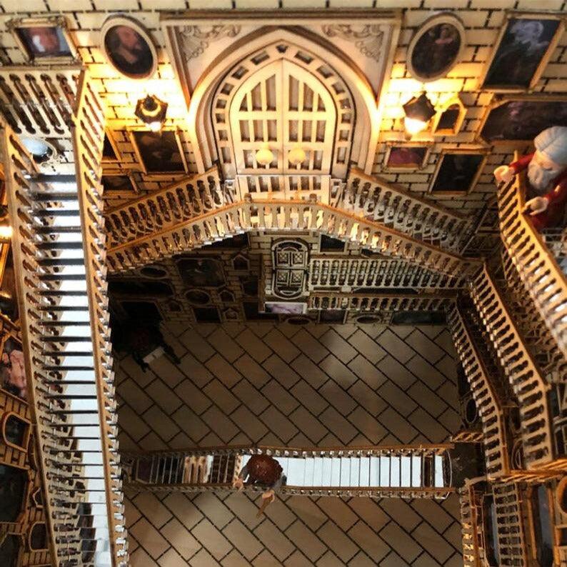 DIY Magic School Staircase Book Nook - Magic Spiral Book Nooks