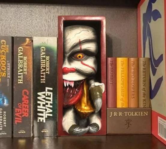 Horror Book Nooks - Monsters Book Shelf Insert - Book Dioramas - Book Scenery - Monster Bookcase - Bookend - Monsters Book Nooks - Pennywise