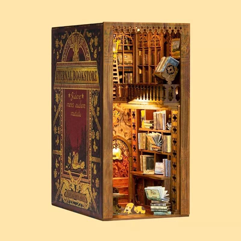 Eternal Bookstore Book Nook - DIY Book Nook Kits - Library Book Shelf Insert Book Shop