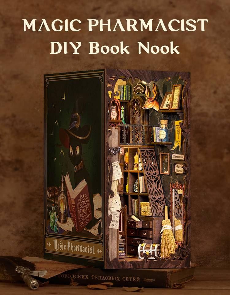 Magic Pharmacist Book Nook DIY Book Nook Kits The Alchemist Book Nook Apothecary Book Nook