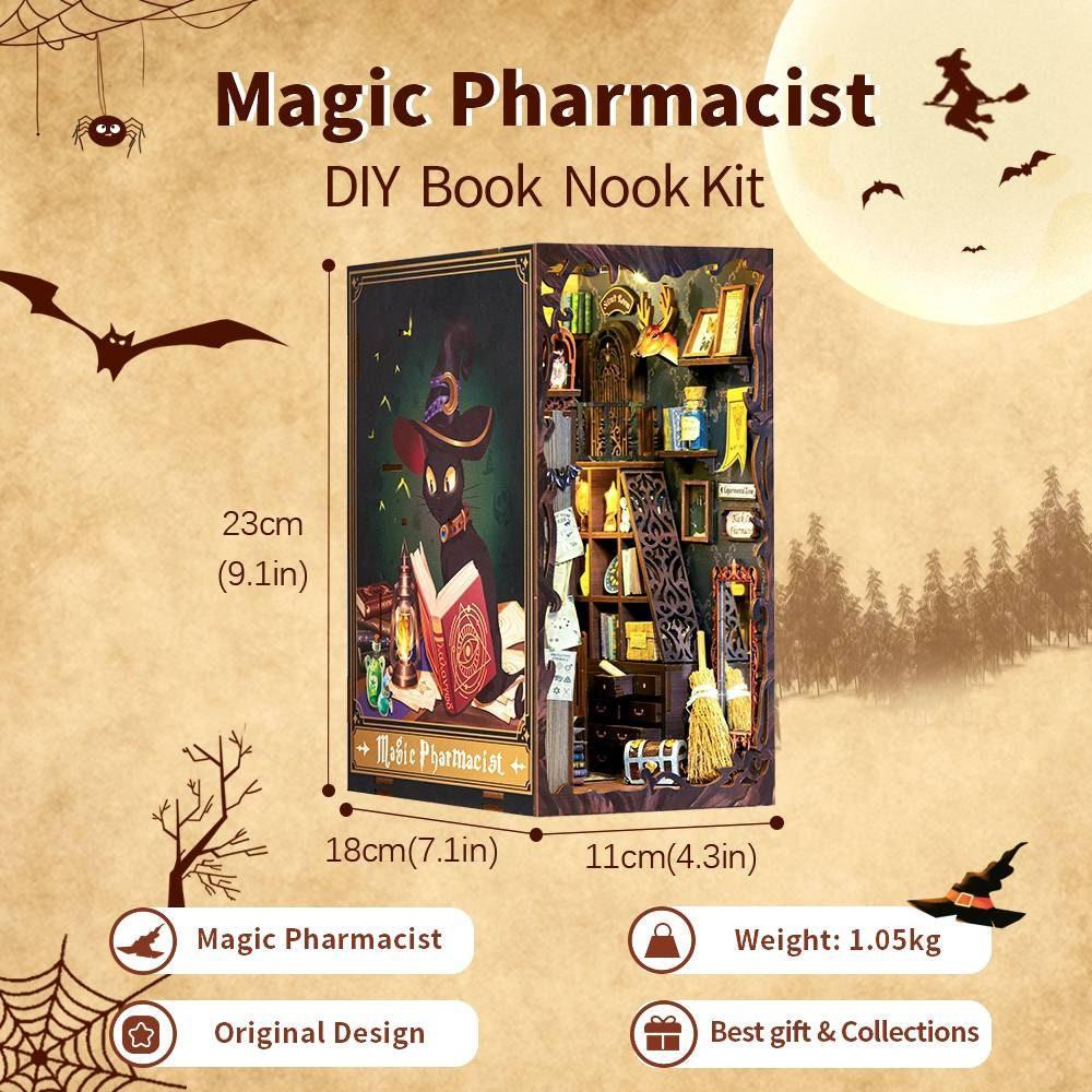 Magic Pharmacist Book Nook DIY Book Nook Kits The Alchemist Book Nook Apothecary Book Nook