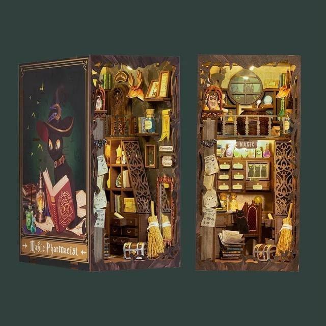 Magic Pharmacist Book Nook DIY Book Nook Kits The Alchemist Book Nook Apothecary Book Nook