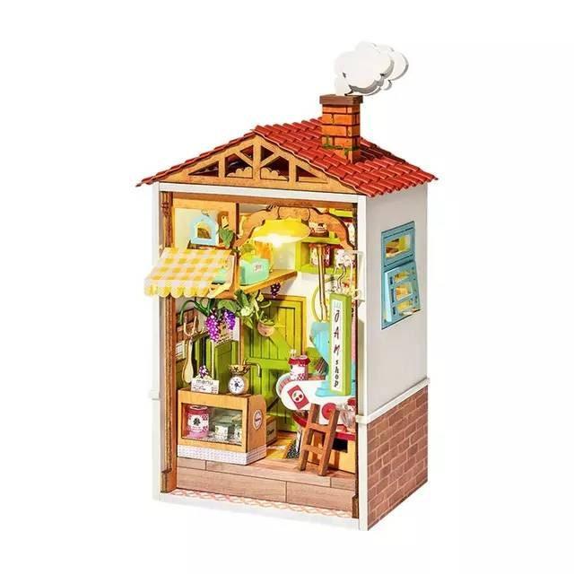 Sweet Jam Shop Miniature Dollhouse Fruit Juice Centre DIY Dollhouse Kits Fruits Shop Miniature Easy To Assemble Dollhouse For Kids & Adults