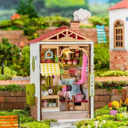 Sweet Jam Shop Miniature Dollhouse Fruit Juice Centre DIY Dollhouse Kits Fruits Shop Miniature Easy To Assemble Dollhouse For Kids & Adults