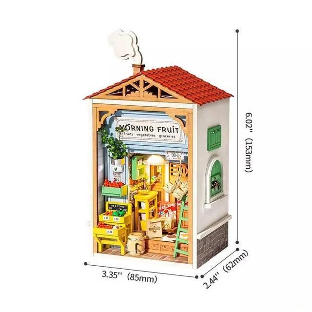 Morning Fruit Store Miniature Dollhouse Vegetable Shop DIY Dollhouse Kits Fruits Shop Miniature Easy To Assemble Dollhouse For Kids & Adults