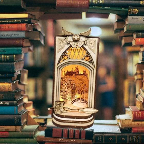 Quiditch Cup Book Nook DIY Book Nook Kits Magic School Book Shelf Inserts Decorative Bookends Magic Alley Book Nooks DIY Book Scenery