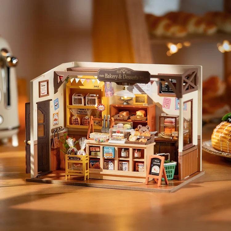 Becka's Baking House Cake Shop DIY Dollhouse Kit Cupcake Shop Dollhouse Miniature Bakery Dollhouse Kit European Style Dollhouse Adult Craft